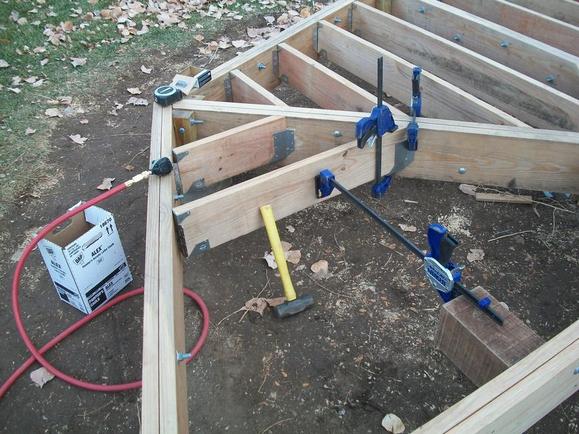 Joist installation.