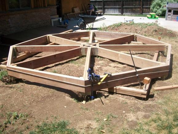 Matt S Double Octagon Deck Part 1, How To Build An Octagon Deck Around A Tree