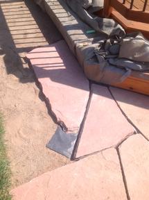 Finished piece of flagstone.