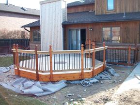 Deck railings.